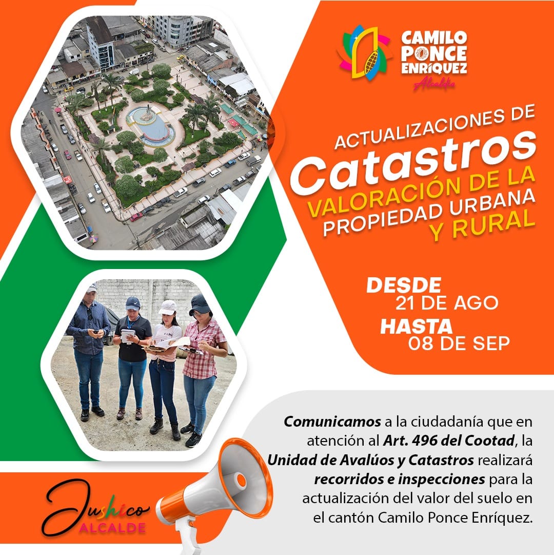 Actualizaciones de catastro de propiedad urbana y rural